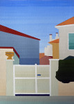 Boulevard 2 acryl op papier afm. 22 x 32,5 cm 